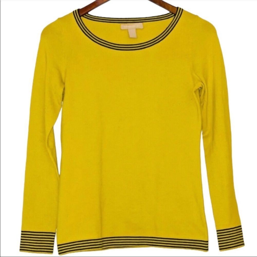 Banana Republic Vibrant Yellow Merino Sweater XS